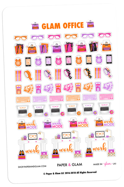 Glam Office October Planner Stickers