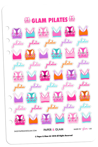 Glam Pilates Digital Planner Stickers