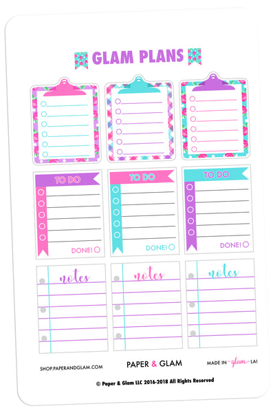 Glam Plans April Planner Stickers