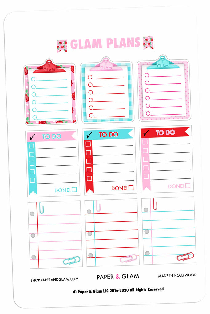 Glam Plans February Planner Stickers