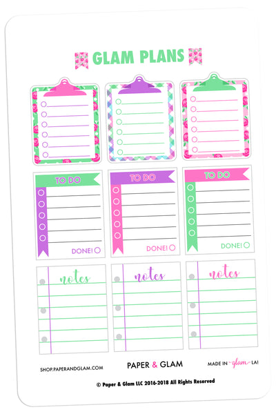 Glam Plans March Planner Stickers
