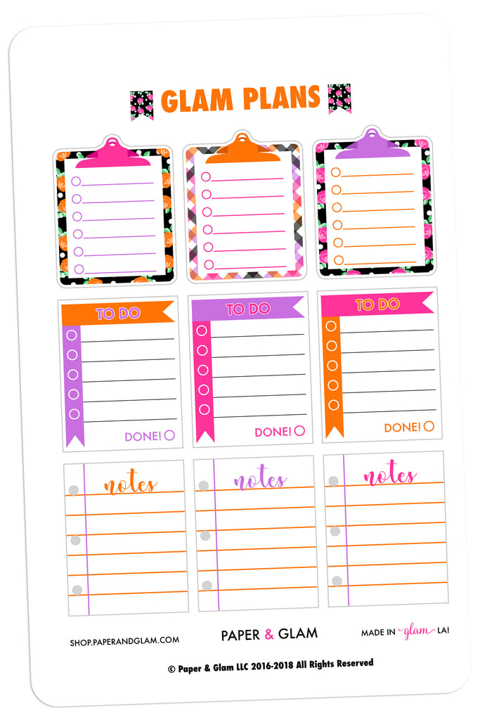 Glam Plans October Planner Stickers