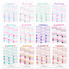 Glam Patterned Quarter Box Basics 365 Planner Stickers