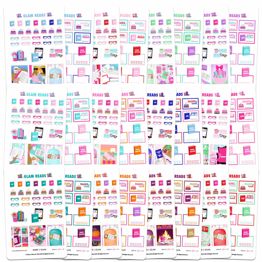 Glam Reads 365 Planner Stickers