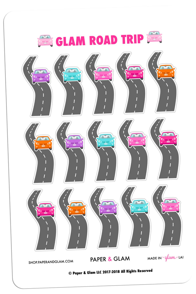 Glam Road Trip Planner Stickers