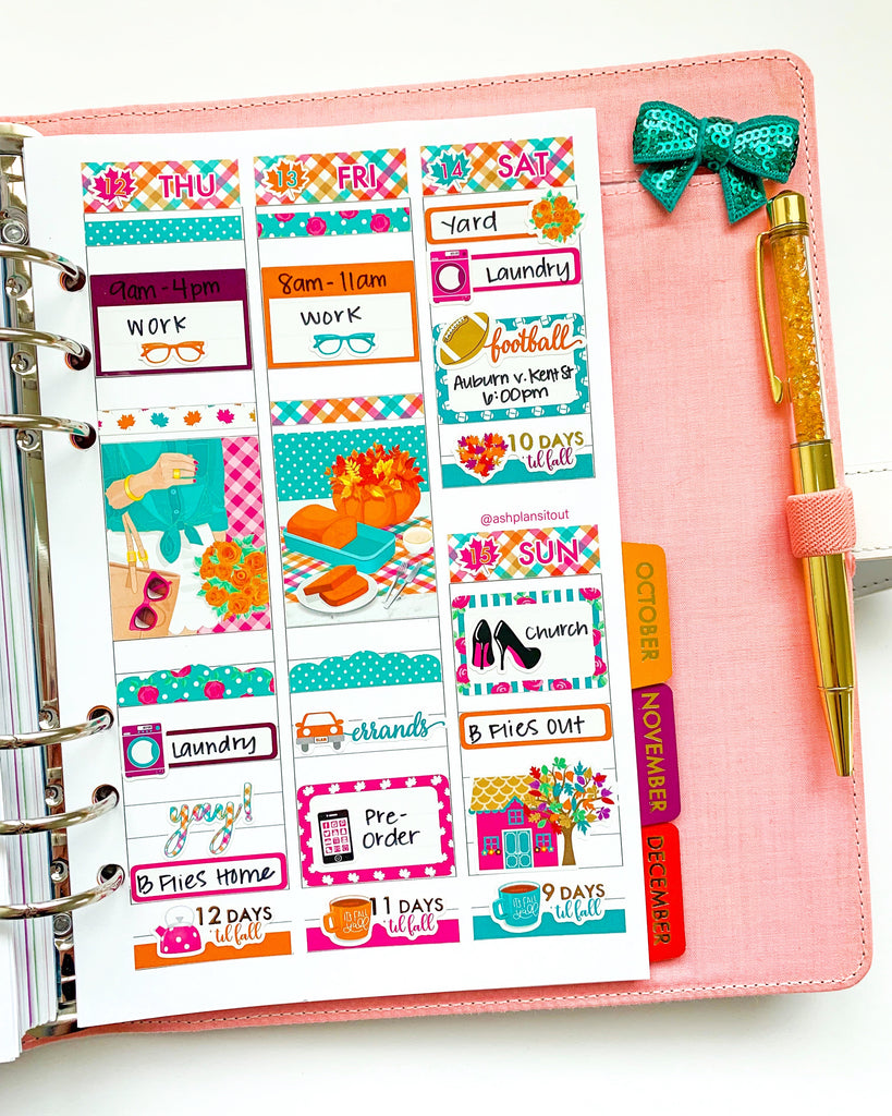 Glam September Digital Planner Stickers – Paper & Glam | Planners ...