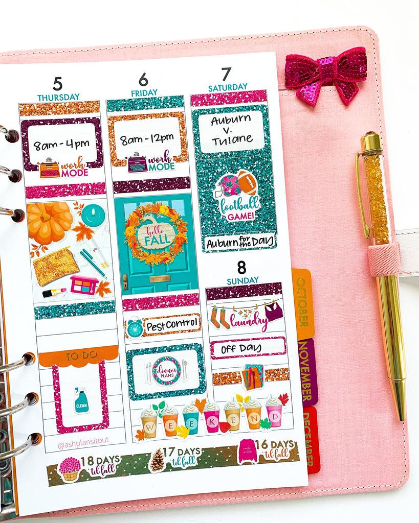 Glam September Digital Planner Stickers – Paper & Glam | Planners ...