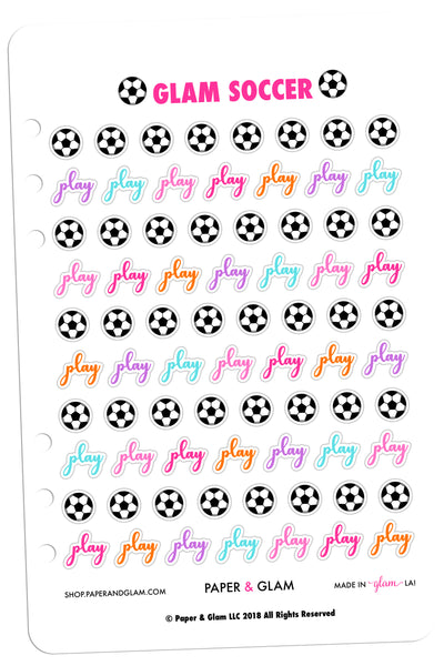 Glam Soccer Digital Planner Stickers
