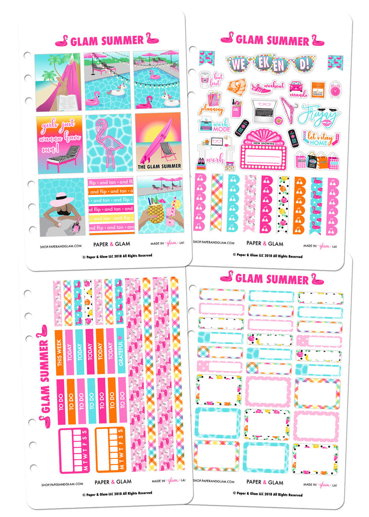 Glam Summer Weekly Planner Kit by Paper & Glam
