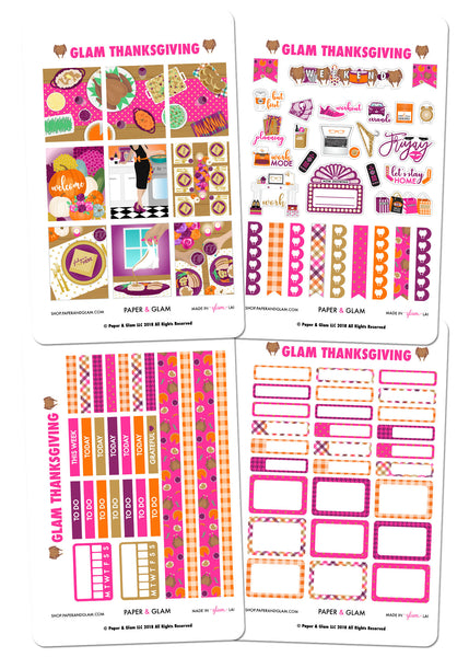 Glam Thanksgiving Weekly Planner Kit by Paper & Glam