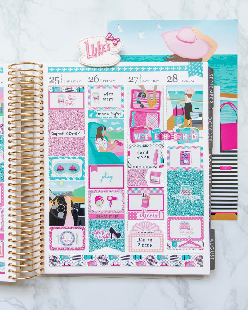 Glam Travel Weekly Kit Planner Stickers – Paper & Glam | Planners ...