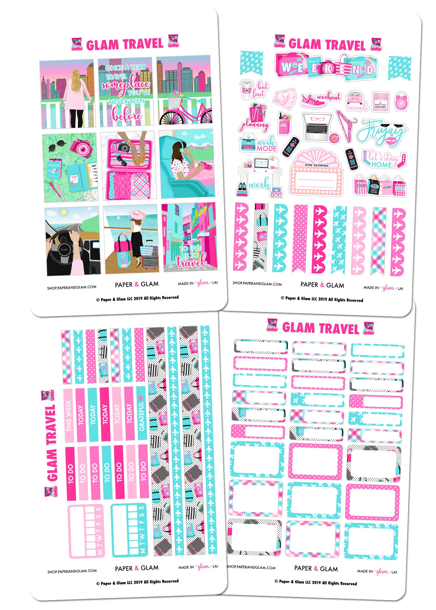 Tulips Monthly Calendar Sticker Kit (7×9 & a5 sizes) - Tori Grant Designs