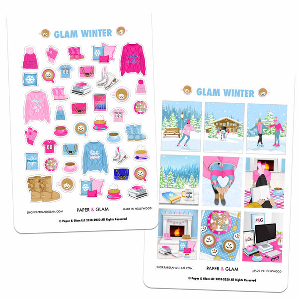 Glam Winter Planner Stickers