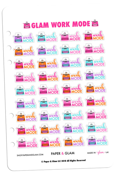 Glam Work Mode Planner Stickers