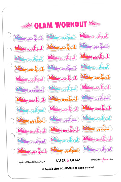 Glam Workout Planner Stickers