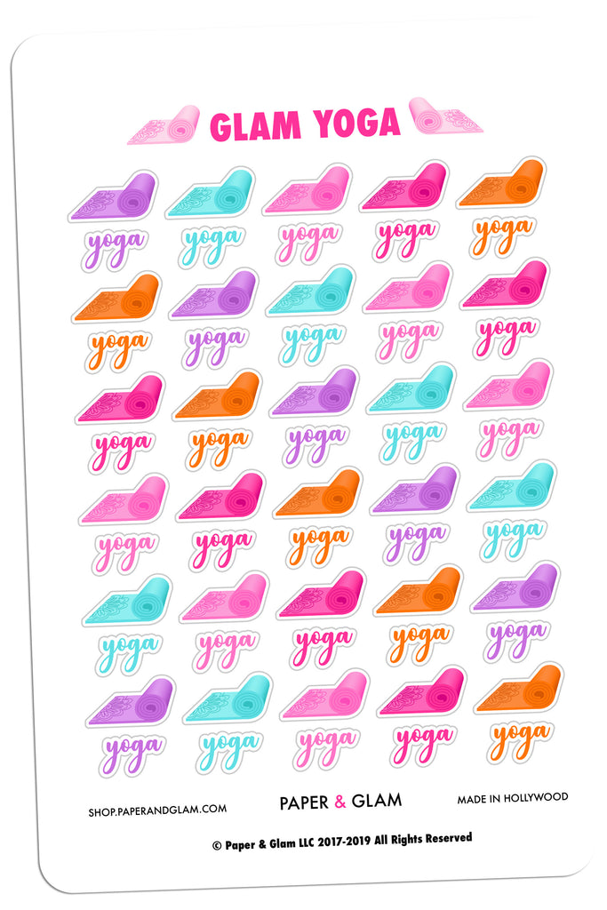 Glam Yoga Planner Stickers