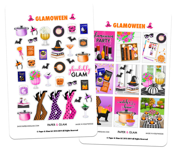 Glamoween Digital Planner Stickers - Paper & Glam
