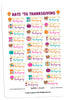 Gold Foil Thanksgiving Countdown Planner Stickers