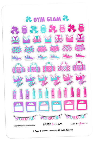 Gym Glam April Planner Stickers