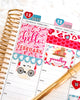Glam February Basics Planner Stickers