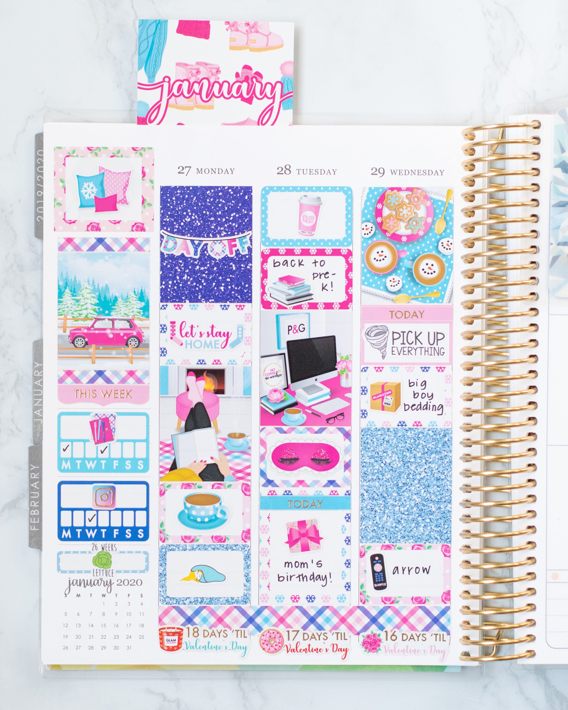 Glam January Digital Planner Stickers – Paper & Glam